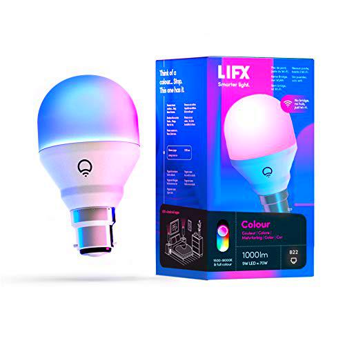 LIFX Colour A60 1000 lúmenes [B22], Miles de millones de colores y blancos