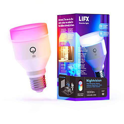 LIFX Nightvision A60 1200 lúmenes [E27], Multicolor con infrarrojos