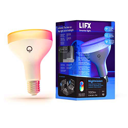 LIFX Nightvision BR30 1100 lúmenes [E27], Multicolor con infrarrojos