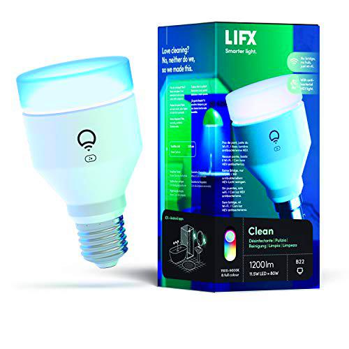 LIFX Clean A60 1200 lúmenes [E27], Multicolor con luz HEV antibacteriana