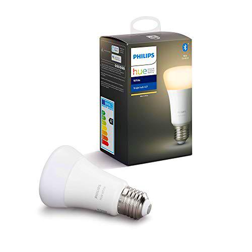 Philips Hue - Bombilla inteligente, E27, Luz cálida regulable