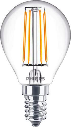 Philips - Bombilla LED cristal 40W P45 E14 luz blanca fría