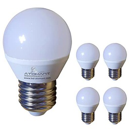 Pack 5x Bombilla LED E27 G45 7W. Color Blanco Calido (3000K)