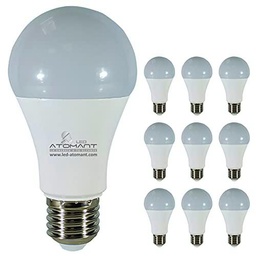 Pack 10x Bombilla LED E27 A60 15W. Color Blanco Neutro (4500K)