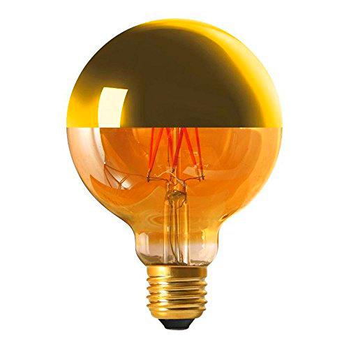 Girad Sudron - Bombilla LED globo 8 W E27, color dorado