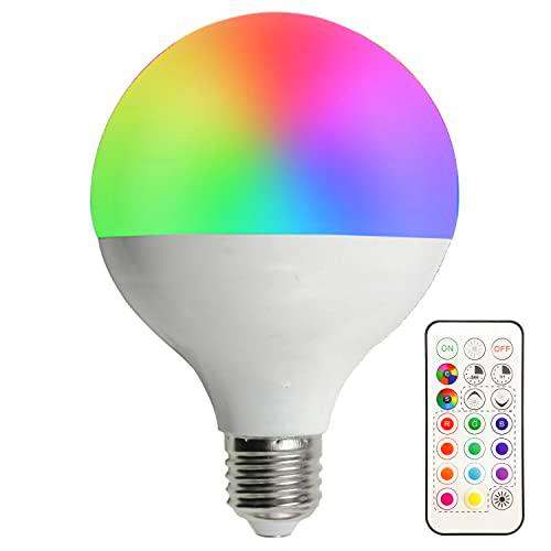 7hSevenOn Premium - Bombilla LED de Colores con Mando a Distancia E27 Globo
