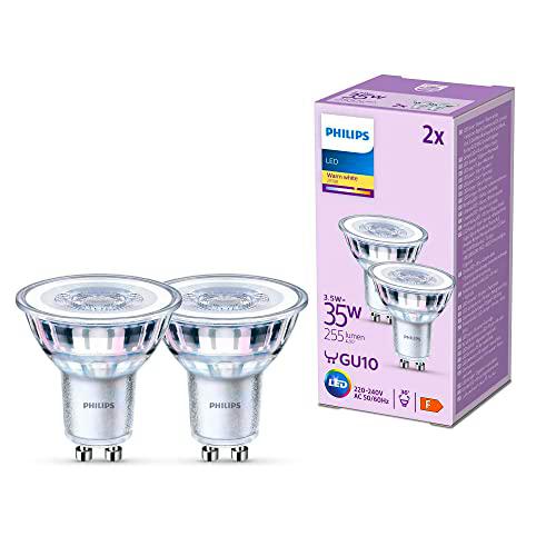 Philips Bombilla LED, casquillo GU10 (para focos), 3.5W