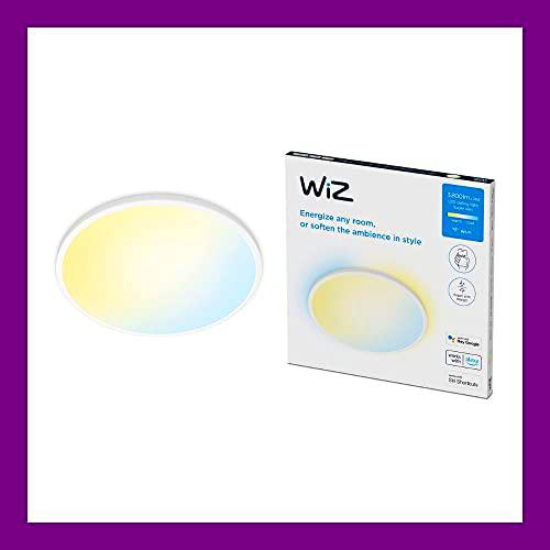 WiZ Luz blanca sintonizable superdelgada con conexión WiFi para techo [blanca