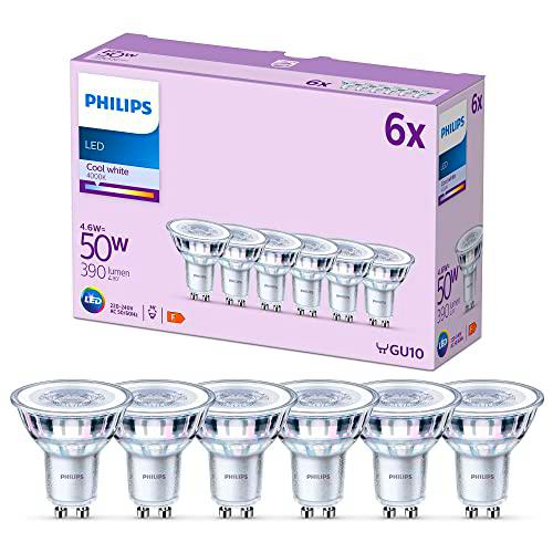 Philips Bombilla LED, Casquillo GU10 (para Focos), 4.6 W