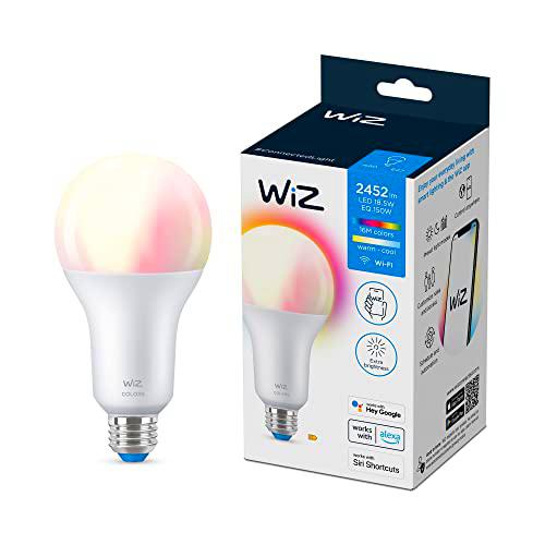 WiZ Color [E27 Edison Tornillo] Bombilla WiFi conectada inteligente A80