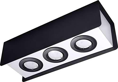 Sollux Lighting - Lámpara LED, acero, color negro, 38 x 12 x 11