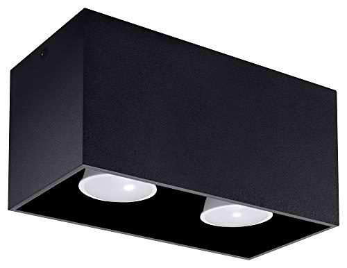 SOLLUX LIGHTING Quad Maxi Lámpara De Techo | Diseño Moderno Con Pantalla Rectangular | Fabricada En Aluminio Con Bombilla GU10 Recambiable