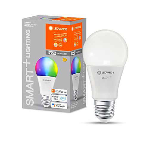 Ledvance Smart Lámpara LED WiFi, 9.5 W, 1055 lm, Forma de Lámparaclásica con Casquillo E27