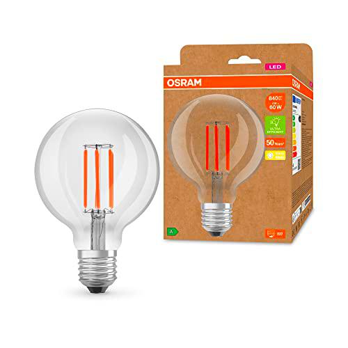 OSRAM - Lámpara LED de ahorro de energía, globo de filamento