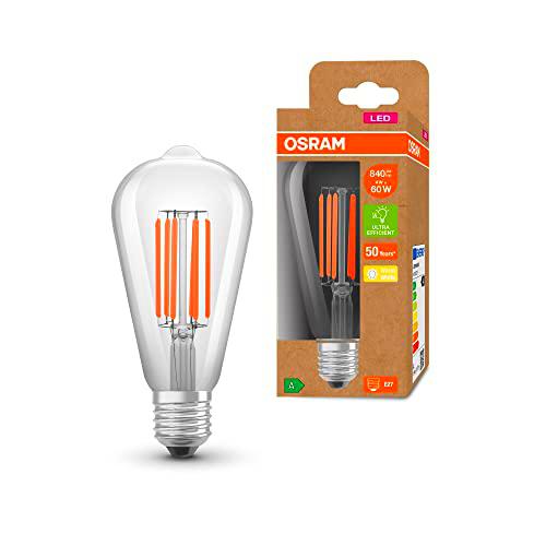 OSRAM - Lámpara LED de ahorro de energía, filamento Edison