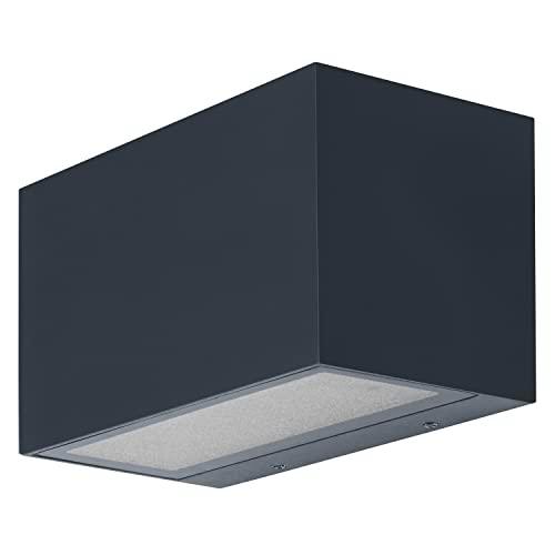 LEDVANCE SMART+ WI-FI WIDE BRICK RGB 14,5cm- Aplique LED regulable gris oscuro con carcasa de aluminio de alta calidad