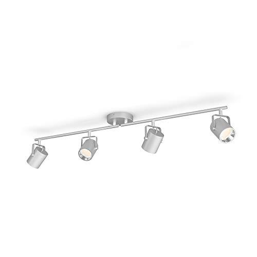 Philips myLiving 4 focos Byre LED SceneSwitch color plata en metal