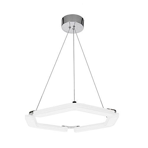 CristalRecord - Lámpara Colgante Suspendida Elegante y Moderno Blanco LED 45W
