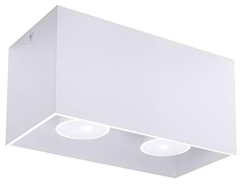 SOLLUX LIGHTING Quad Maxi Lámpara De Techo | Diseño Moderno Con Pantalla Rectangular | Fabricada En Aluminio Con Bombilla GU10 Recambiable
