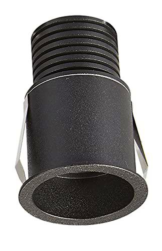 Mantra Iluminación. Modelo GUINCHO. Empotrable circular de 5,5 cm de diámetro fabricado en aluminio acabado en color negro arena