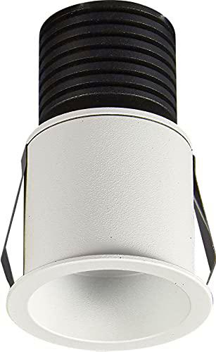 Mantra Iluminación. Modelo GUINCHO. Empotrable circular de 5,5 cm de diámetro fabricado en aluminio acabado en color blanco arena