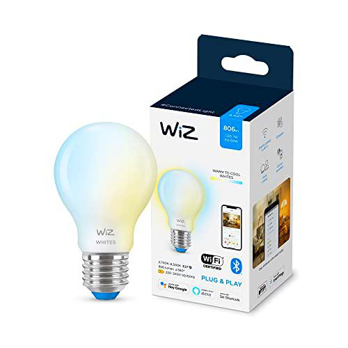 Wiz - Bombilla Inteligente, led E27 en cristal, 60 W