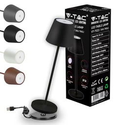 V-TAC Lámpara de Mesa Inalámbrica LED Regulable con Controles Táctiles