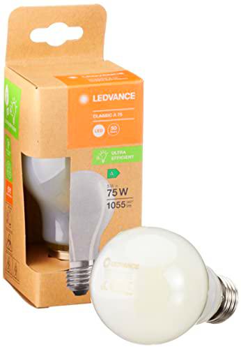 LEDVANCE Lámpara LED, bombilla esmerilada, E27, blanco cálido (3000K)