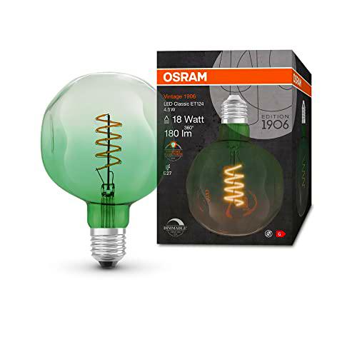 OSRAM Lámpara Led Osram Vintage 1906 Verde, 4,5W, 180Lm
