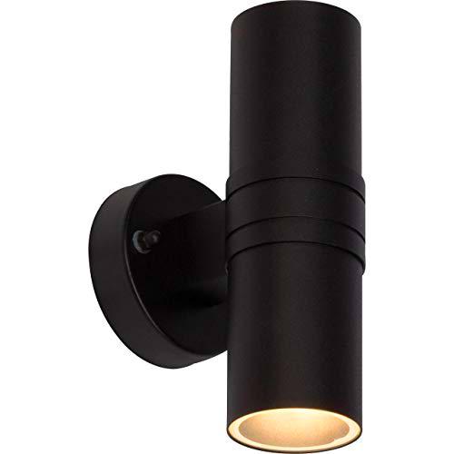 BRILLIANT lámpara Hanni Aplique LED para exterior 2 lámparas negro | 2x LED-PAR51