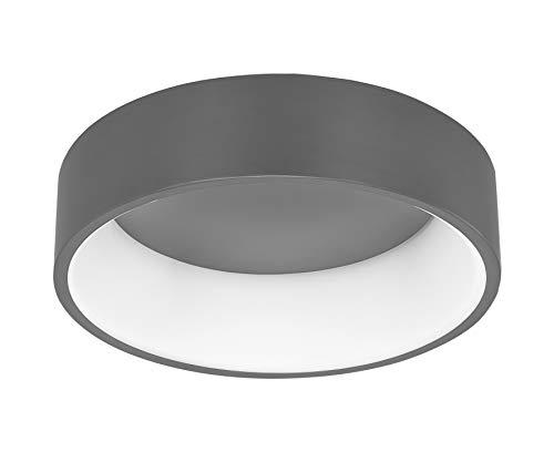 WOFI Pure Lámpara de Techo Fest verbaut, 32 W, Gris