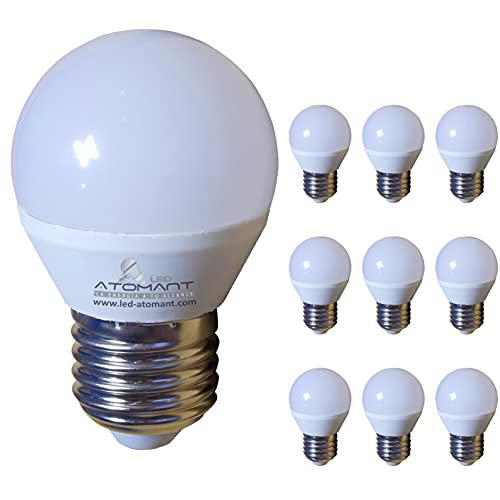 LED ATOMANT Pack 10x Bombilla LED E27 G45 7W. Color Blanco Calido (3000K)