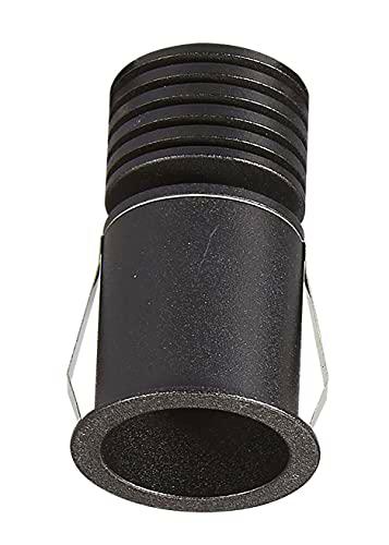 Mantra Iluminación. Modelo GUINCHO. Empotrable circular de 4,1 cm de diámetro fabricado en aluminio acabado en color negro arena