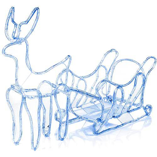 Retlux RXL 245-Luz de Reno con Trineo (198 ledes, luz Blanca fría), Multicolor