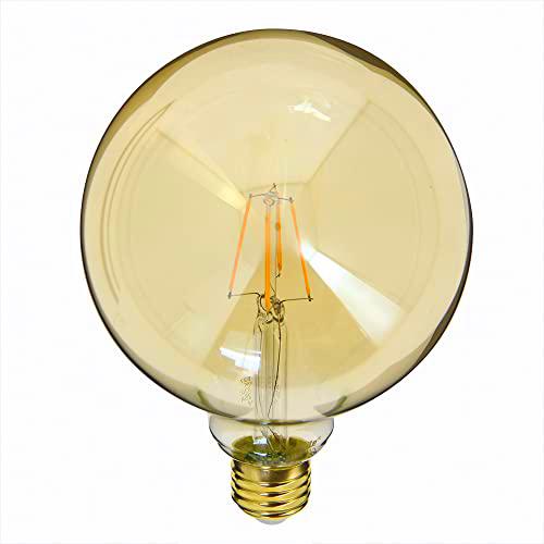 Bombilla LED globo (G125) / Vintage de cristal ámbar