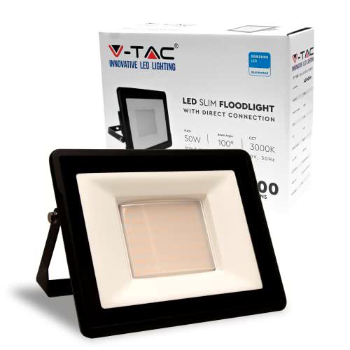 Foco LED de exterior con chip Samsung 50 W de color negro impermeable