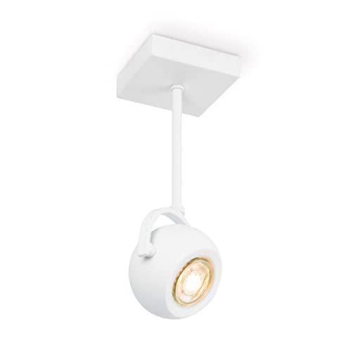home sweet home Moderno Lámpara de pared LED Nop | 9.5/9.5/24cm | Blanco | 1 luces spot de techo | metal | Regulable | Incluye bombillas LED | GU10 | 5W | 390lm | luz blanco cálido