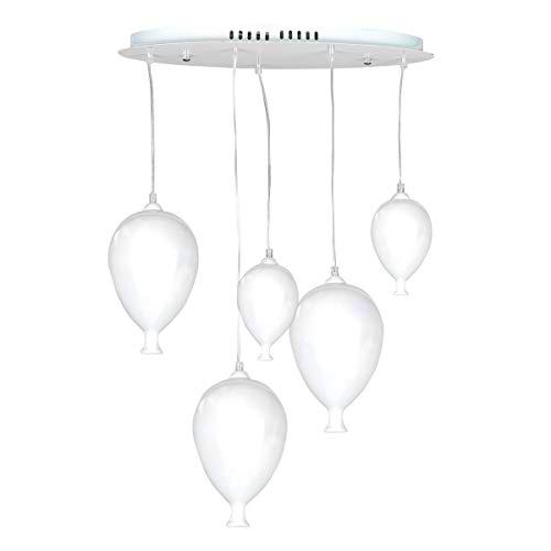 ONLI Lámpara de techo con globos de cristal blanco