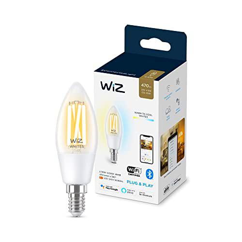 WiZ - Bombilla inteligente Filamento LED Wi-Fi, 4,9w(Eq