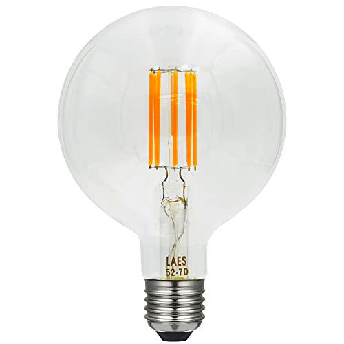 LAES - Bombilla Globe Vintage Filamento LED E40, 8 W