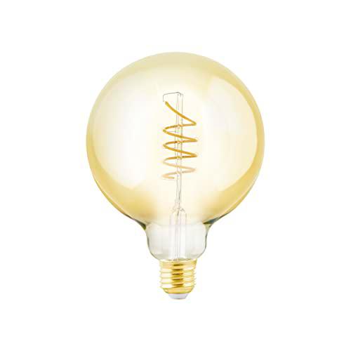 EGLO LED E27 regulable, LED espiral Globo, bombilla vintage ámbar para iluminación