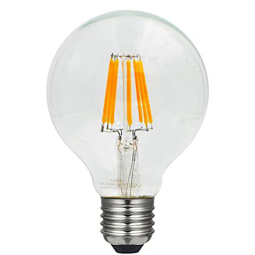 LAES - Globo Filamento LED Vintage, E27, 6 watts, Transparente