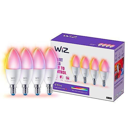 WiZ - Bombilla LED inteligente, Casquillo E14 tipo vela 4.9W (Eq.40) 470 lúmens