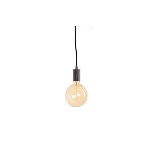 Lámpara colgante + bombilla LED GM., Negro , Lot de 4 Suspensions + Ampoule LED Gm Noir Câble 100 cm