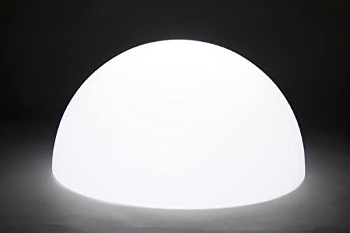 Kloris Lámpara de diseño de jardín Baby Moon Semisfera Mezzasfera diámetro 55 cm iluminación con portalámparas E27 con cable eléctrico IP65 Made in Italy