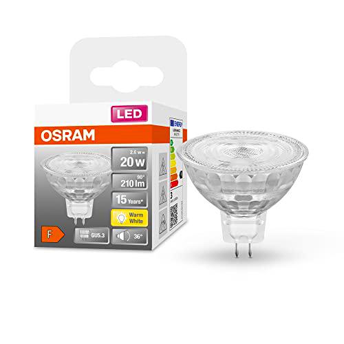 OSRAM Lámpara reflectora Superstar, GU5.3 base, vidrio transparente ,Blanco cálido (2700K)