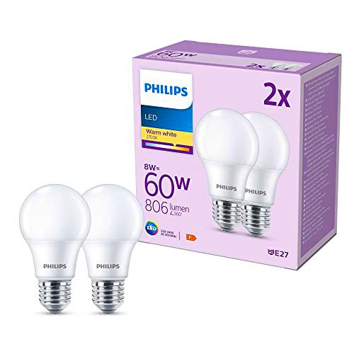 Philips - Bombilla LED clásica mate 8W (Eq. 60W) 806 lúmenes