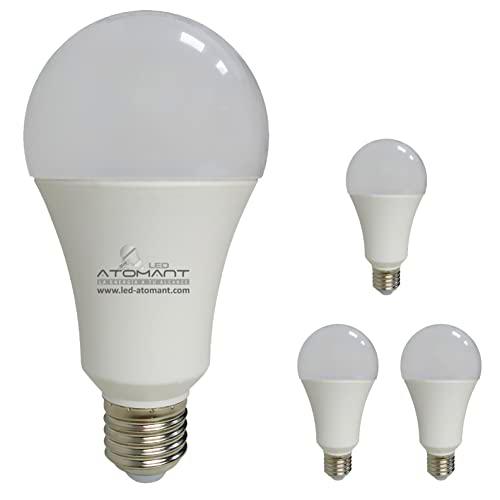 LED ATOMANT Pack 4x Bombilla E27 A70 20W. Color Blanco Frio (6500K)