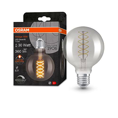 OSRAM Lámpara LED Vintage 1906 ahumada, 7,8 W, 360 lm