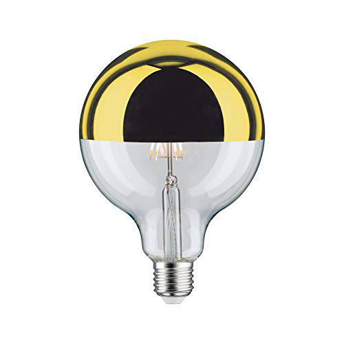 Paulmann 28678 lámpara LED filamento g125 6. vatios bombilla cúpula espejo oro 2700 k blanco cálido regulable e27.